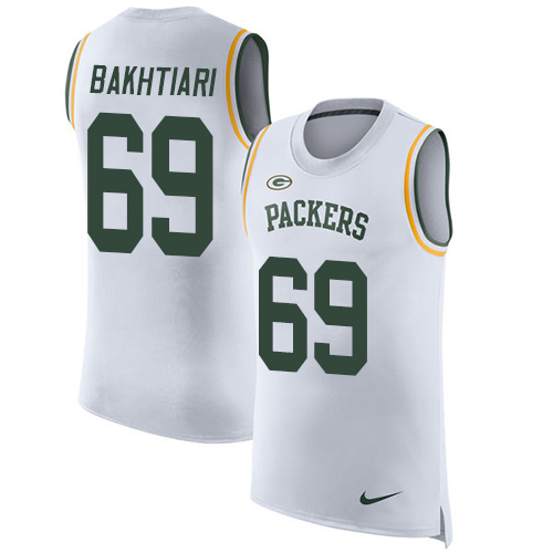 Nike Packers #69 David Bakhtiari White Men's Stitched NFL Limited Rush Tank Top Jersey